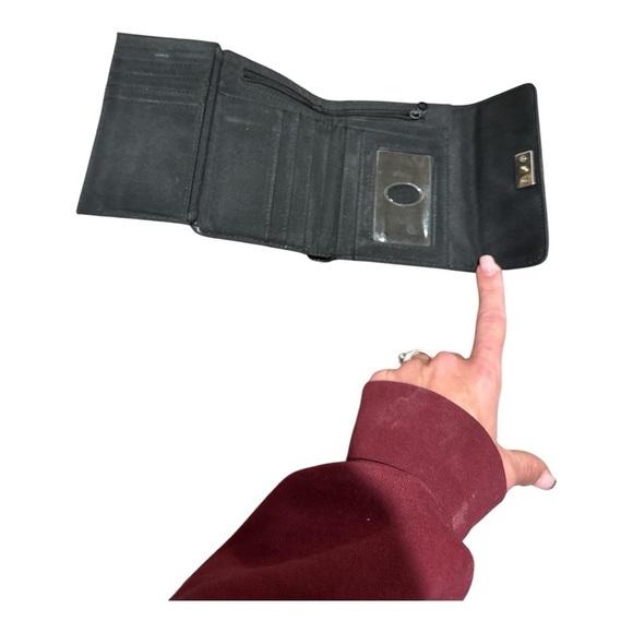 🧡 5 for $25 🧡 genuine leather Black Designer Women's Wallet - Picture 3 of 3